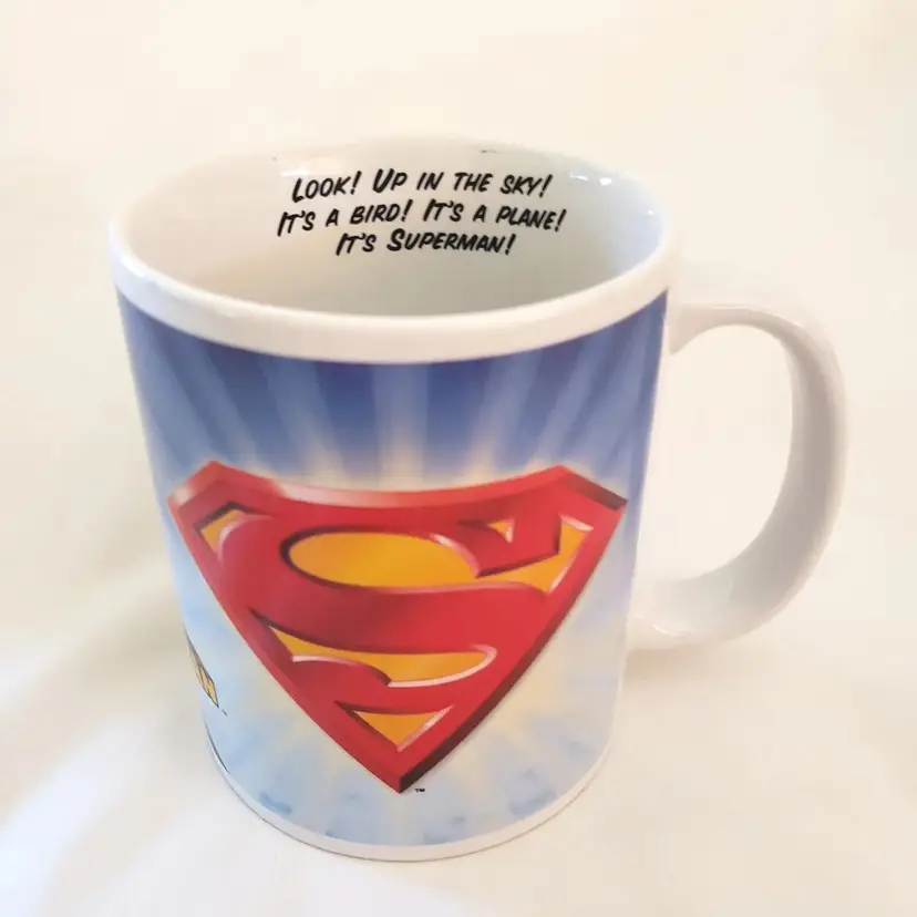 Superman DC Comics Coffee Mug Look! Up In The Sky! It’s A Bird! It's A Plane 18oz