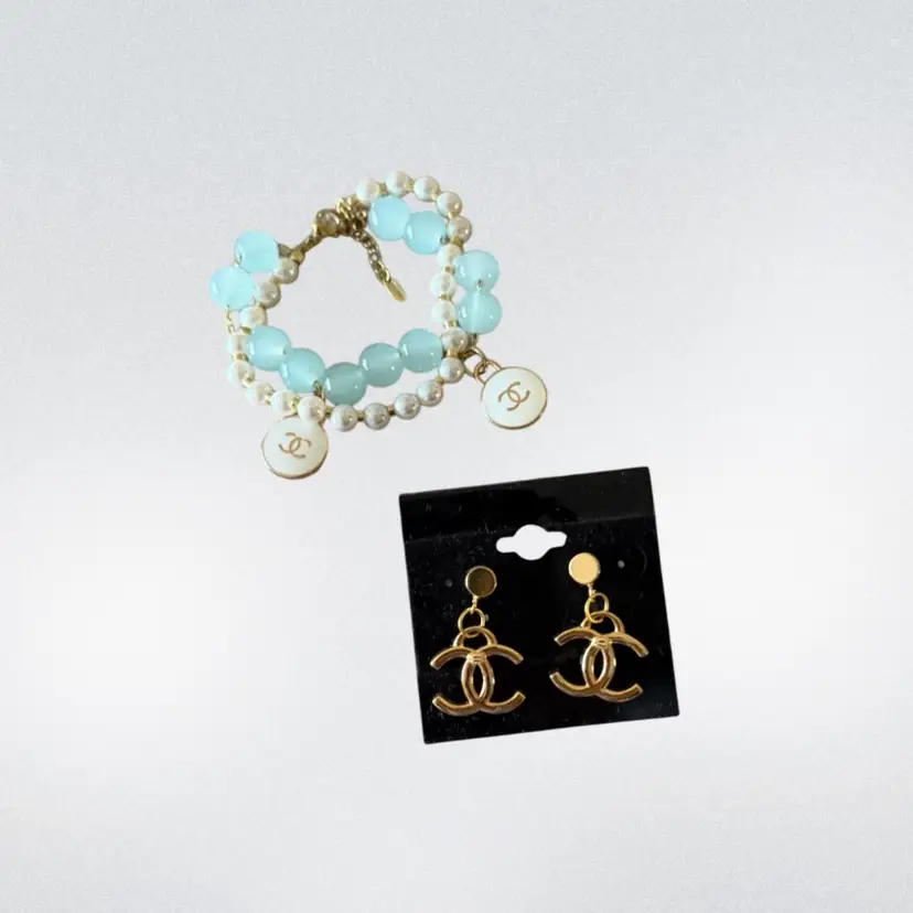 Upcycled Earrings And Bracelet