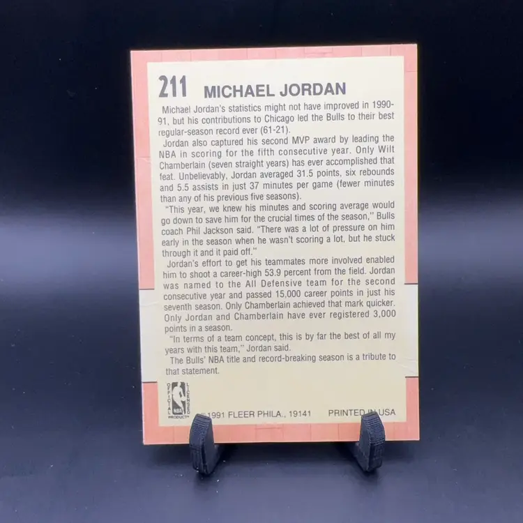 Michael Jordan All Star Team 1991 Fleer
