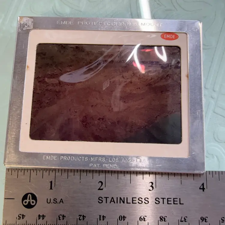 Big Vintage Slides In A Metal Frame