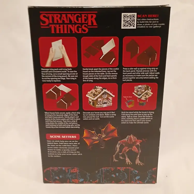 Stranger Things Upside Down Cookie House Kit 7oz PreBaked Cookies NIP