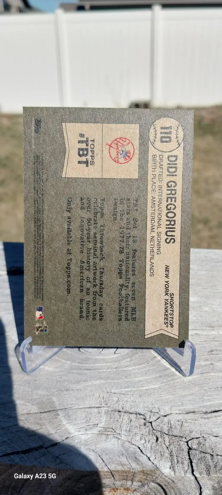 2018 Topps Throwback Thursday Set 18 MLB Stars And Their Nationalities Didi Gregorius Netherlands