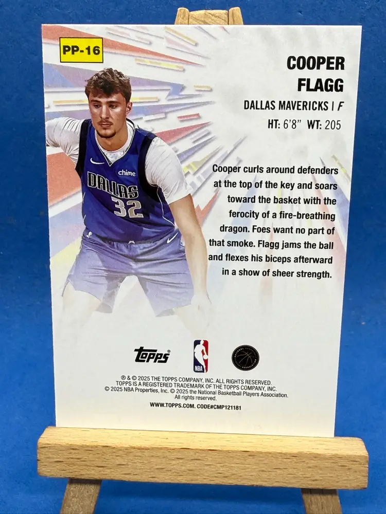 2025-26 Topps Cooper Flagg RC Power Players Dallas Mavericks