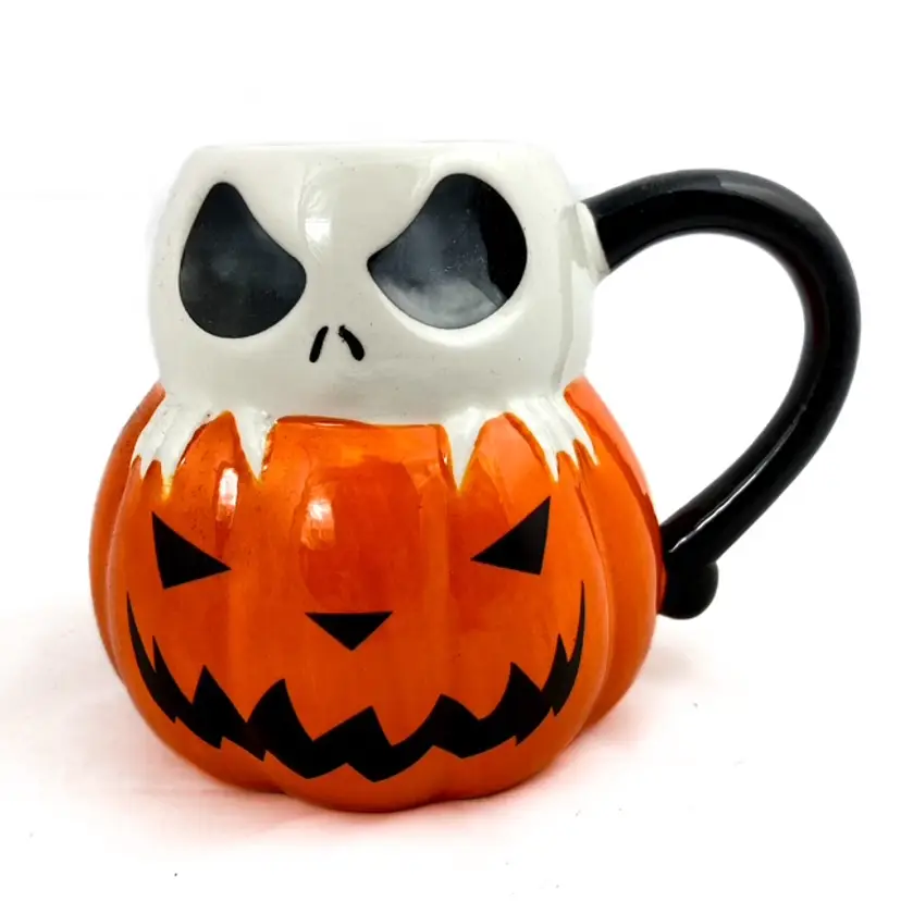 Halloween Nightmare Before Christmas Jack Skellington Pumpkin 3D Mug 20oz new