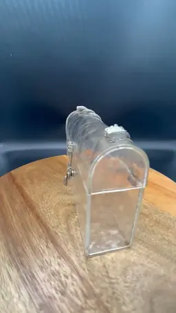 Vintage Clear Lucite Handbag, Braided Gold-Tone Chain and Crystals