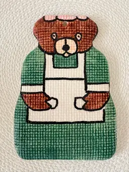 Vintage Shafford Teddy Bear ceramic wall plaque or Spoon Rest.