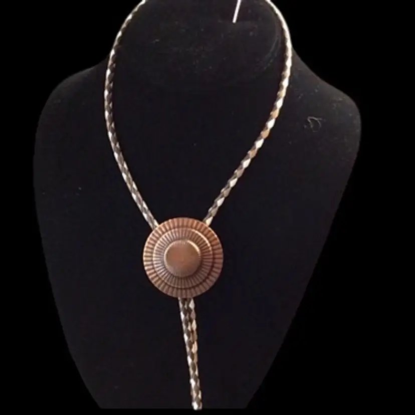 #01 Copper Bolo on Braided Leather