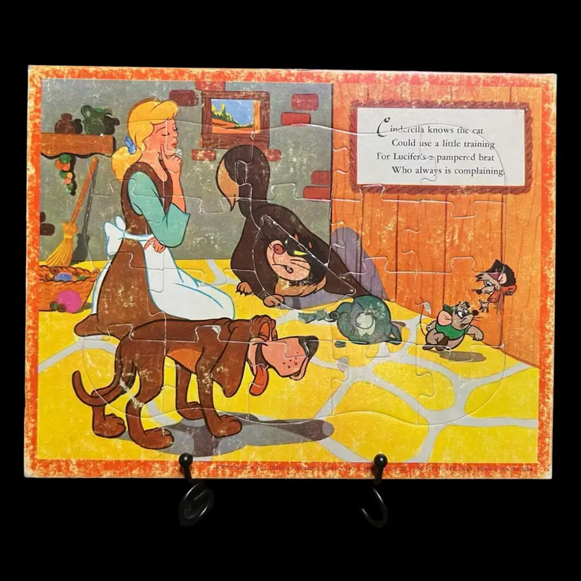 MARKDOWN! Walt Disney Cinderella 1950-60s Puzzle ~11x8.5”
