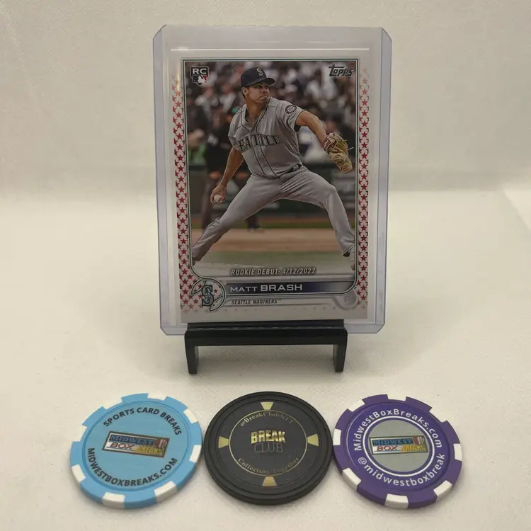 Matt Brash 2022 Topps Update Rookie Debut Independence Day #/76 Seattle Mariners