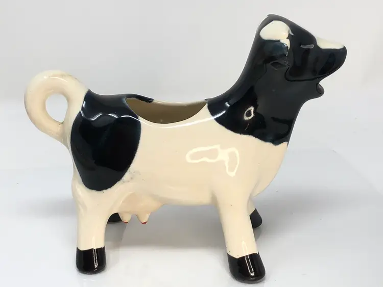 Black and White Holstein Cow Ceramic Cream Pitcher