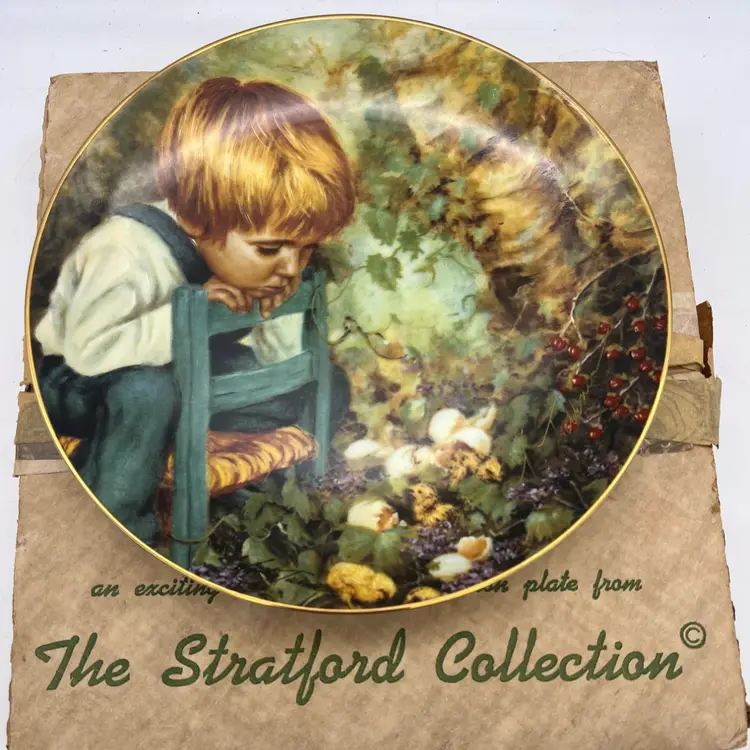 1982 Stratford Michael's Miracle Plate 8.5" Nancy Turner Real People w/Box