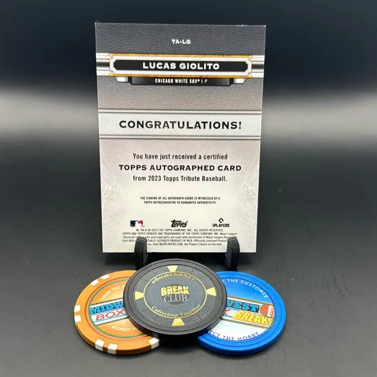 Lucas Giolito Auto Blue 106/150 *On Card* 2023 Topps Tribute Chicago White Sox