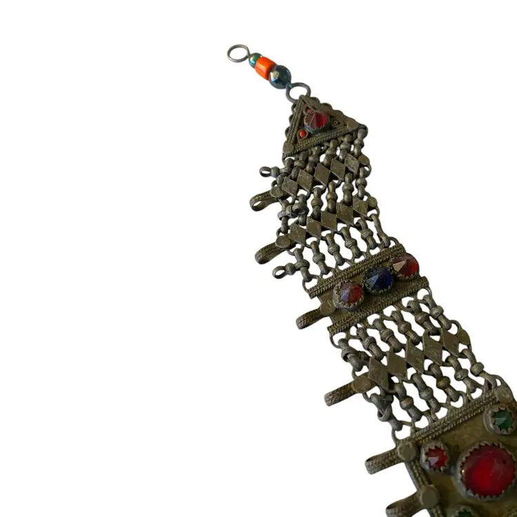 Antique Necklace With Colored Stones