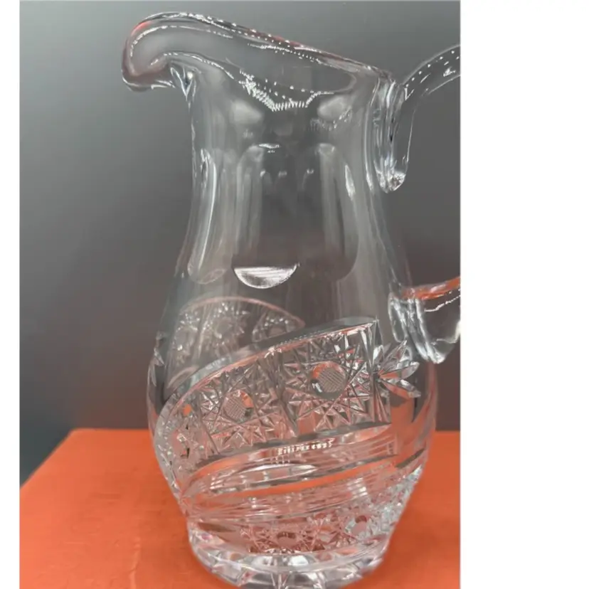 Stunning Antique American Brilliant Period (ABP) Cut Glass Pitcher 7 1/4”x 5”