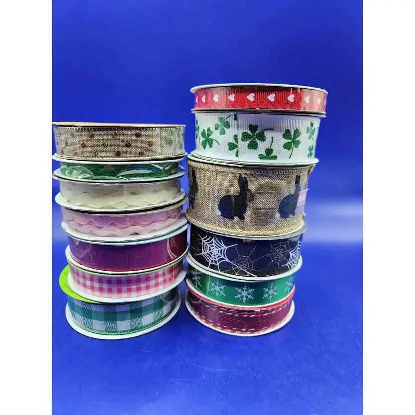 Holiday and Regular Ribbon - Lot of Lucky Number 13