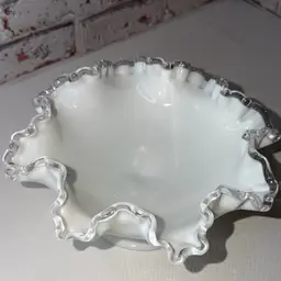 4” By 8” Fenton Silver Crest Bowl