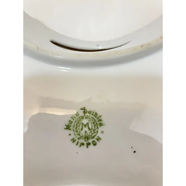 Antique hand painted Nippon Bow tie dish