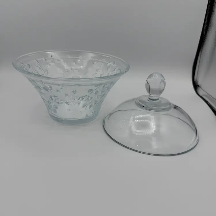 Vintage Glass Covered Dish