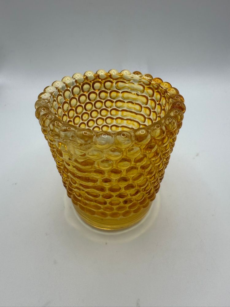 Hold Yellow Hobnail Votive Candle Holder