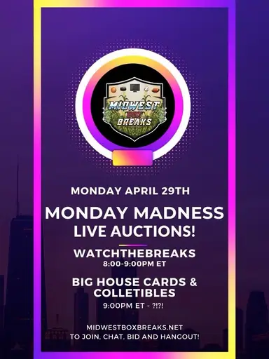 WatchTheBreaks’ LIVE Monday ⚾️ Madness Auctions!  