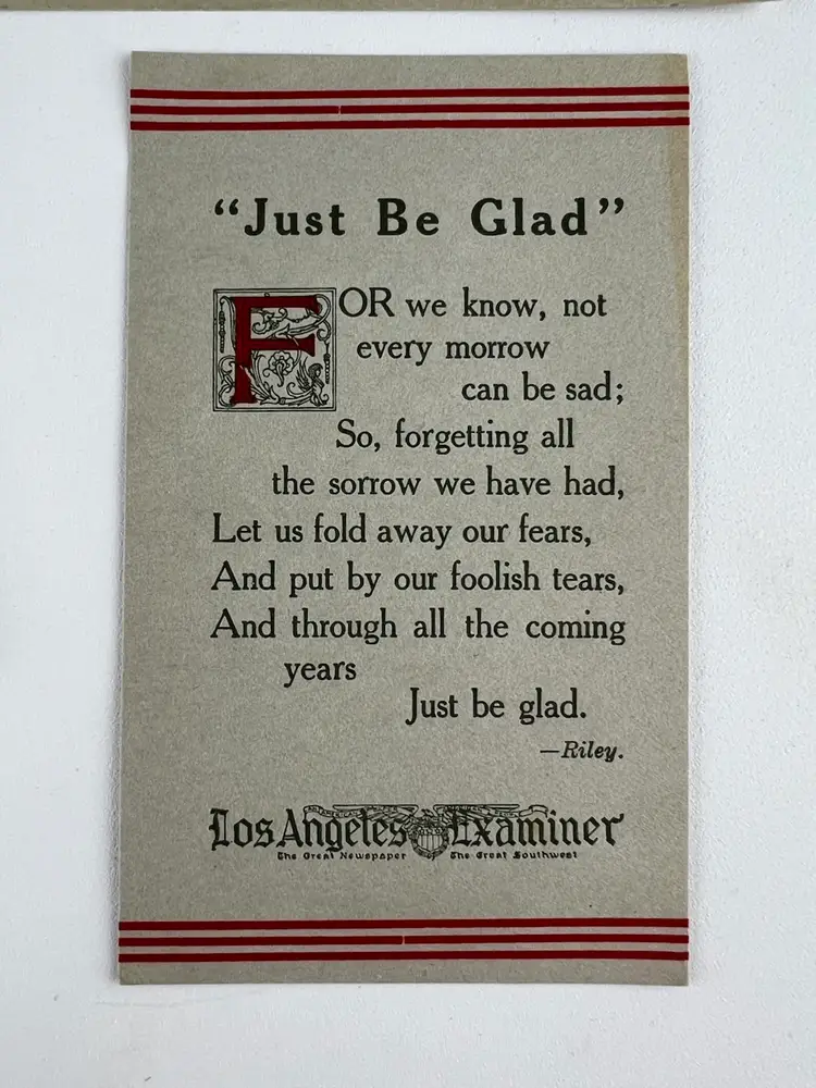 Circa 1920 Los Angeles Examiner Mottoes (3)