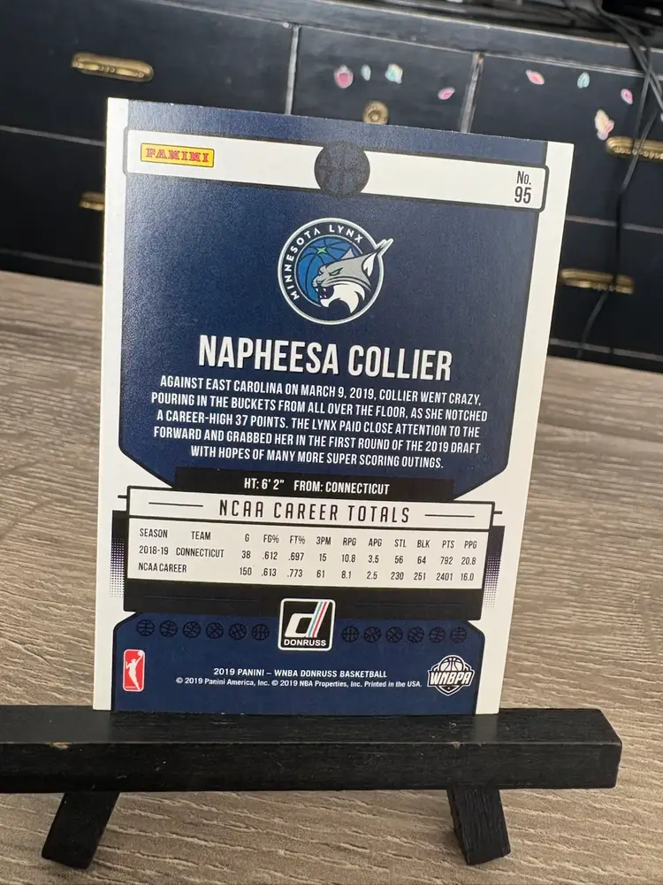 Napheesa Collier 2019-20 Panini Donruss Rated Rookie RC WNBA Basketball Card Minnesota Lynx (B)
