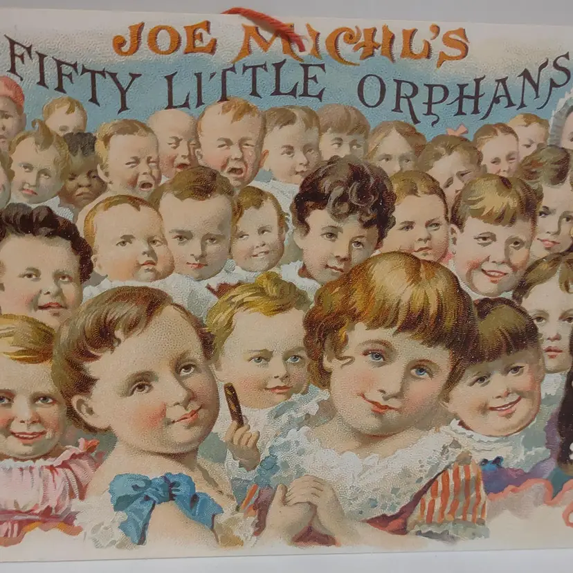 Little Orphan Cigar Company Hanging Advertising Sign 1890's Victorian Children