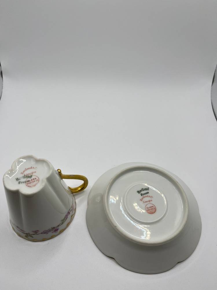 Antique Limoges Demitasse Cup And Saucer