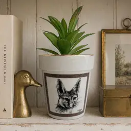 Small Vintage 1976 Roth Greeting Cards FOX Head Planter - Artist Lee Jayred