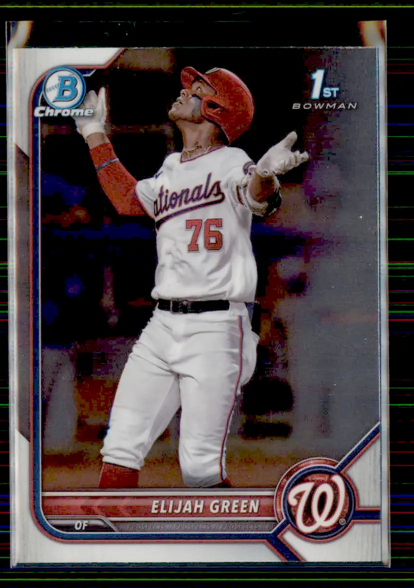 Elijah Green 2022 Bowman Draft Chrome #BDC-23 - Washington Nationals - (130-47)