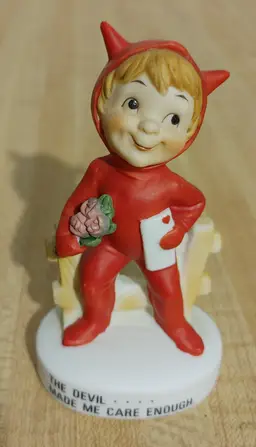 Kelvin's Japan figurine. The Devil Made Me Care. 1960's. No chips or cracks. Great for Valentine's day.