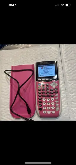 Texas Instrument TI 84 Plus C Graphing Calculator W Cover Tested pink