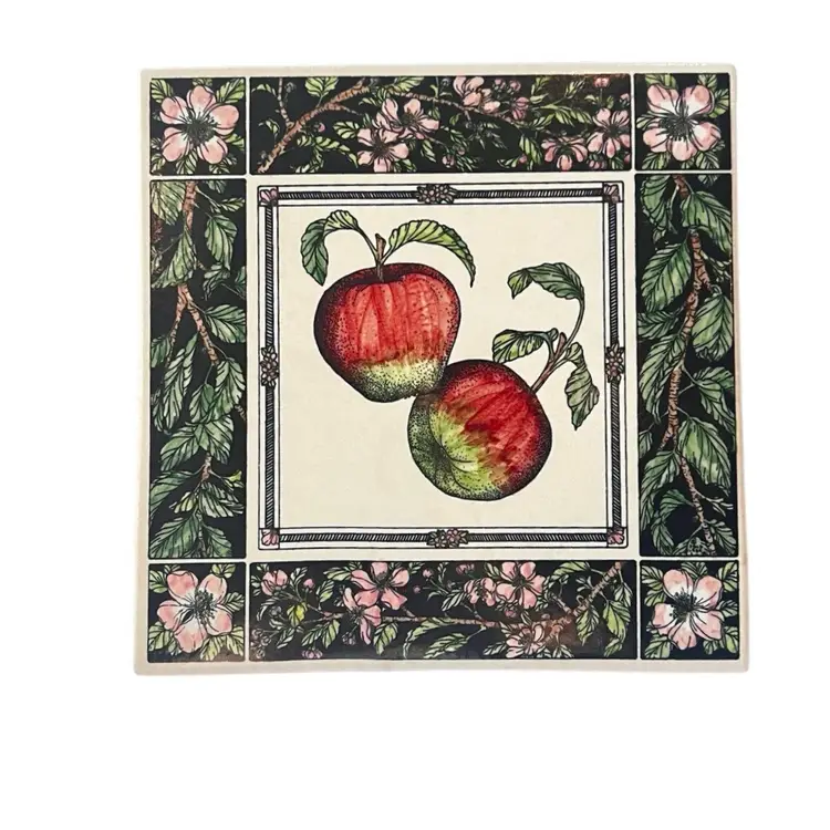 2 VINTAGE 
TILE TRIVETS 
By Santa Barbara Ceramic Design 1990

Fruit Peach Apple on Branch Wall Decor

Flower Botanical Border 


Christmas Holiday Hosting 
Party Celebration Winter Gift
Thanksgiving Harvest Autumn Halloween Party Celebration Gift 
Mothers Day Anniversary Birthday
Easter Patriotic