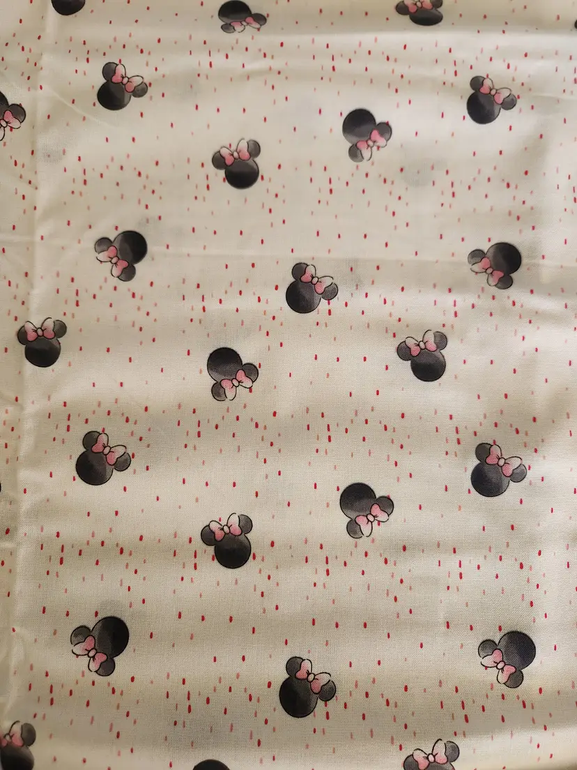 01-Disney Minnie Mouse Ears Cotton Fabric