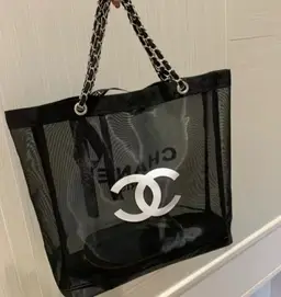 #11 - GWP/VIP CHANEL MESH TOTE WITH POUCH BLACK