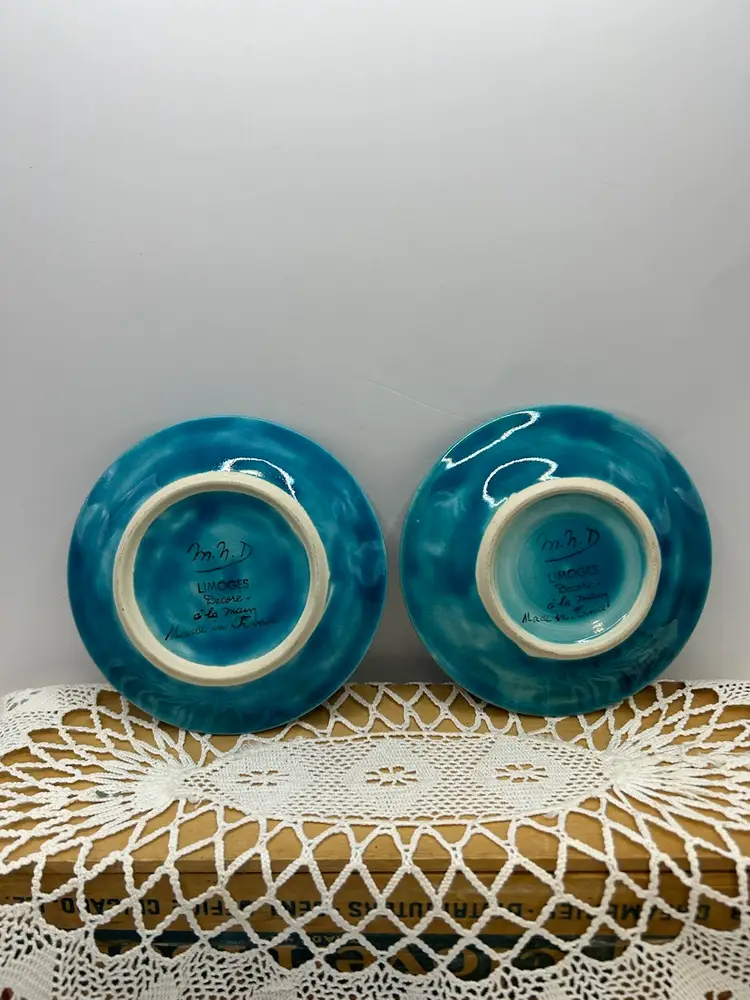Beautiful Pair Of Limoges Plates