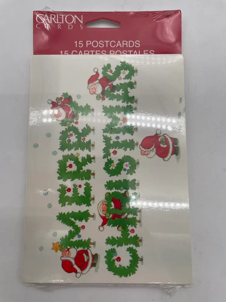 Package Of Vintage Carlton Cards Christmas Postcards