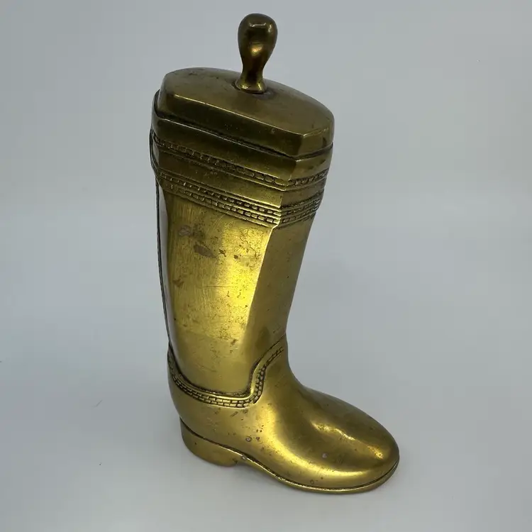 Solid Brass Holiday Riding Boot Book End
