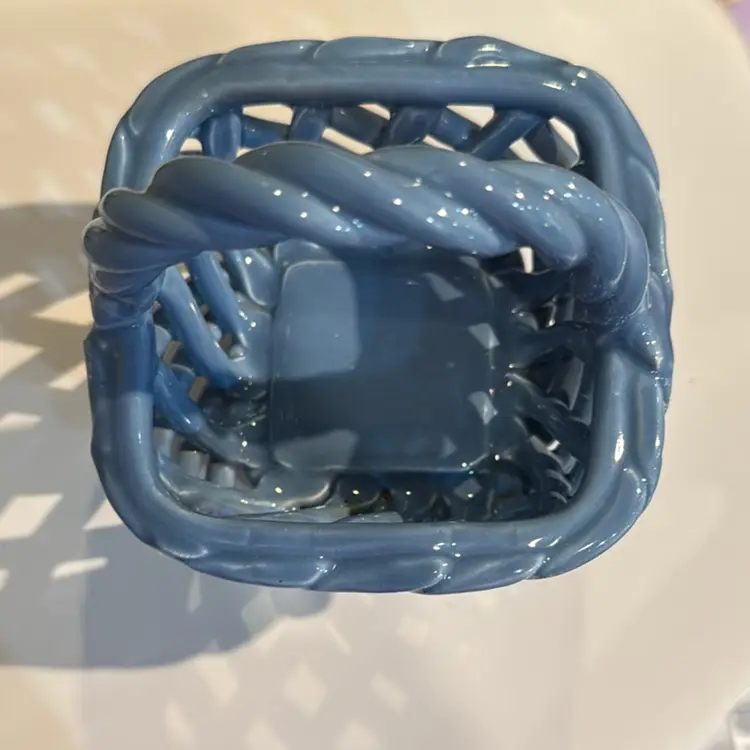 Small Ceramic Woven Basket
