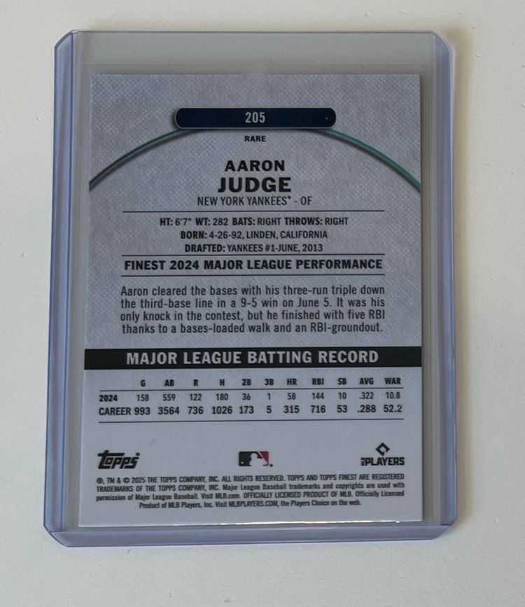 Aaron Judge Finest Rare New York Yankees