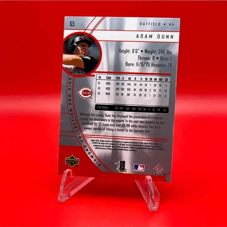 Adam Dunn 2004 Upper Deck Diamond Collection Pro Signature