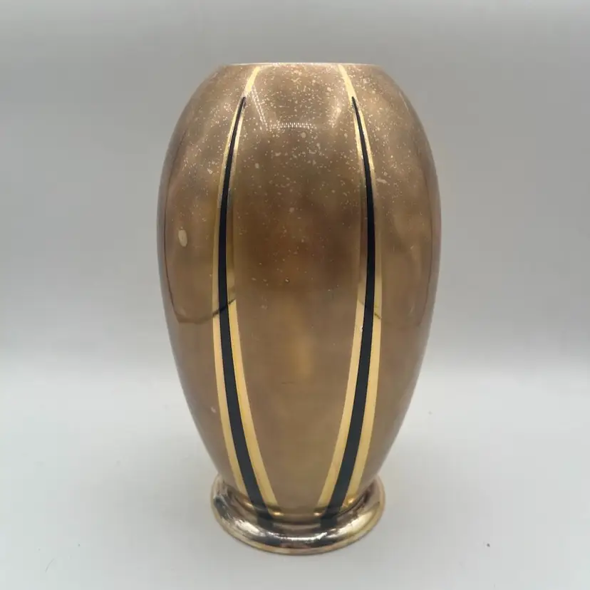 WMF Ikora Vase Silverplated Metal German Vase Art Deco - Gold Tone