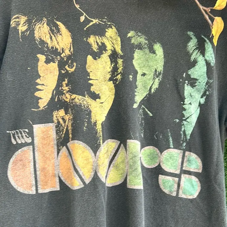 The Doors, Rainbow Printed Graphic T-Shirt, Grey/Gray