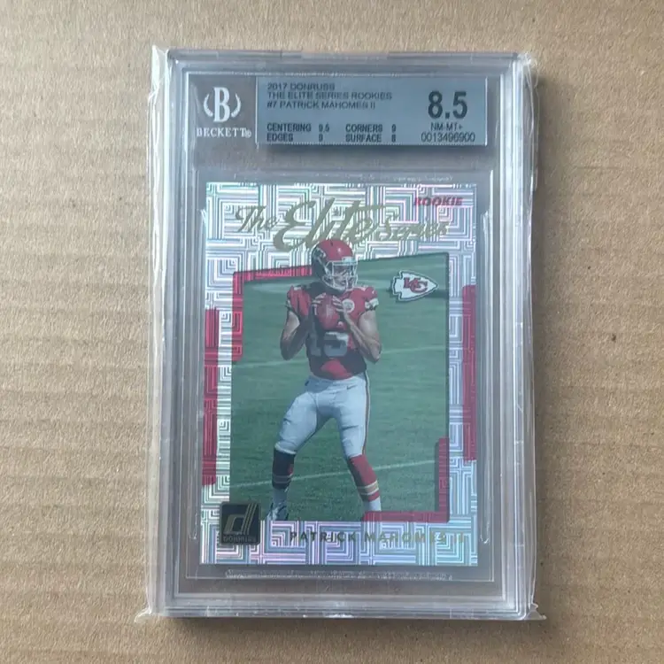 Patrick Mahomes 2017 Donruss Elite Series Rc BGS 8.5 Kansas City Chiefs