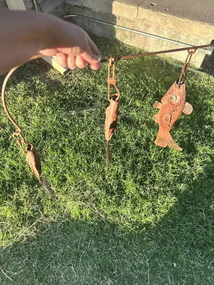 Metal Fish Wall Decor 27” Long Down 21”