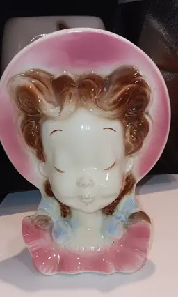 1940's Royal Copley Dutch Girl Vase Wall Pocket