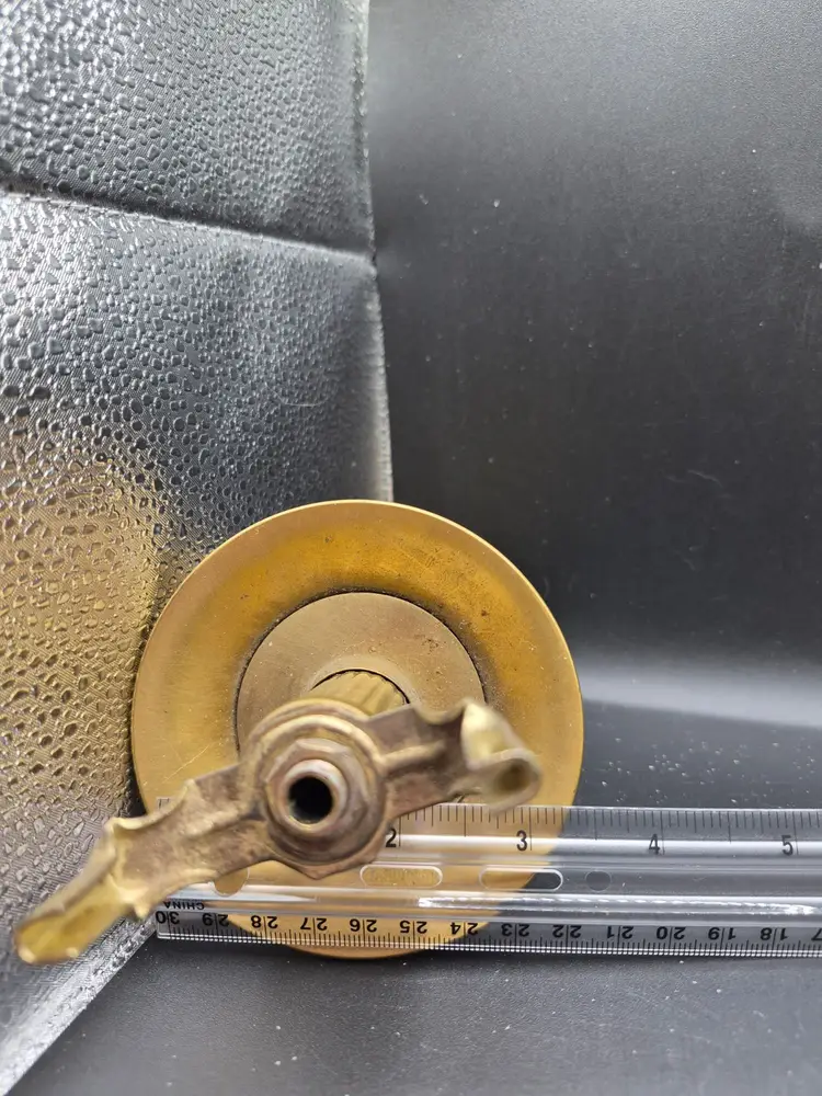 Vintage Brass Lamp Light Fixture Part With Fluted Design Ornamental Base