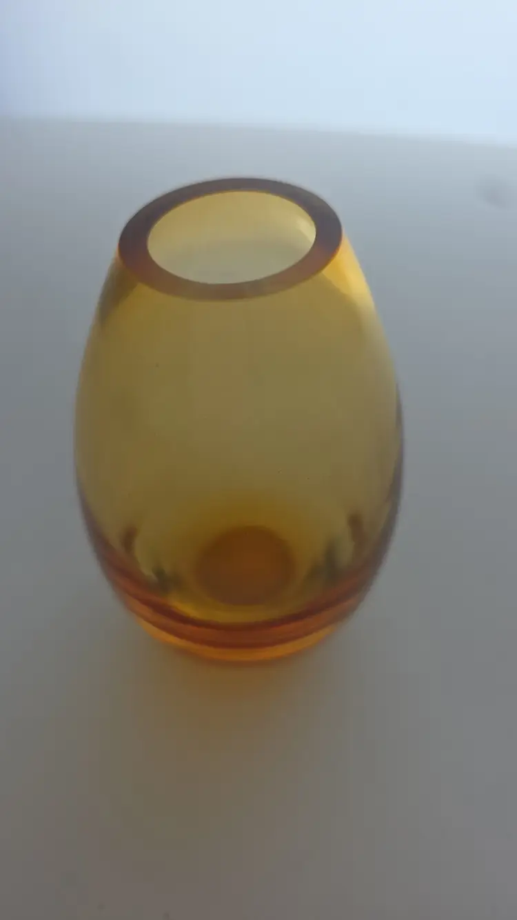 Amber Art Glass Vase