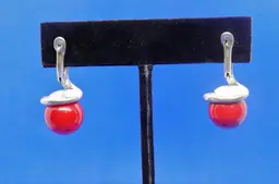 Funky stellar atomic lever back drop earrings