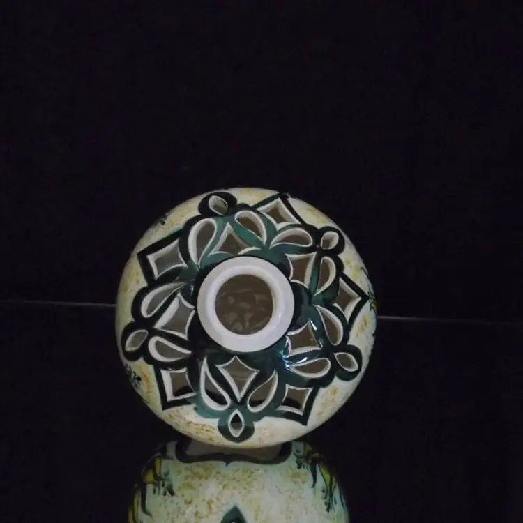 Cini Iznik Pottery Vintage Tea Light Votive Holder Candle Holder Chini Çini Iznik Aras Hand Painted Signed Pottery Gift